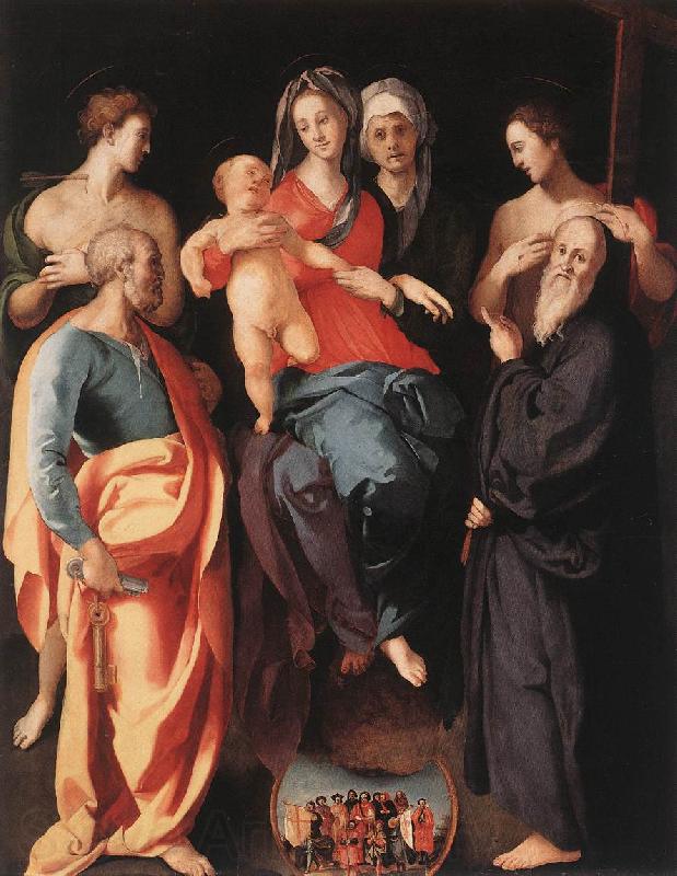 Pontormo, Jacopo Madonna and Child with St Anne and Other Saints Germany oil painting art